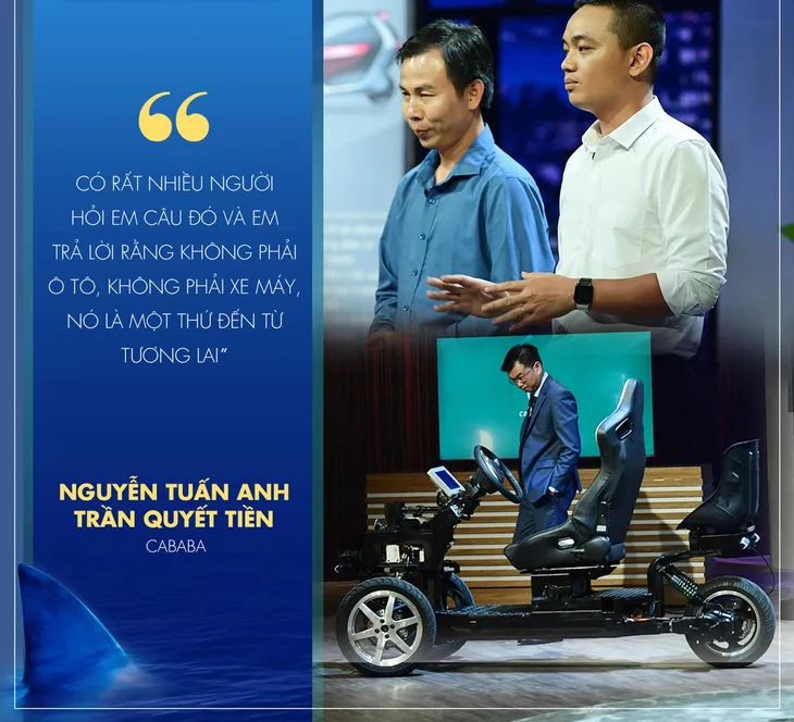 Shark Tank - Tập 3: Startup “đốt” 2 tỷ vì ước mơ làm xe điện 3 bánh, Shark Hưng xuống tiền đầu tư - Ảnh 2. Shark Tank - Tập 3: Startup “đốt” 2 tỷ vì ước mơ làm xe điện 3 bánh, Shark Hưng xuống tiền đầu tư - Ảnh 2.