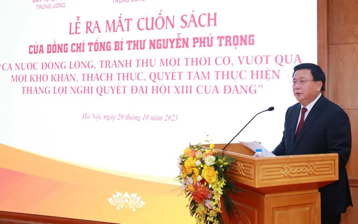 Ra mắt sách của Tổng Bí thư về thực hiện Nghị quyết Đại hội XIII - Ảnh 1. Ra mắt sách của Tổng Bí thư về thực hiện Nghị quyết Đại hội XIII - Ảnh 1.