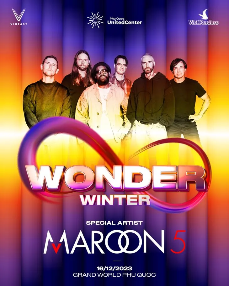 Maroon 5 sẽ biểu diễn tại Việt Nam vào tháng 12 tới - Ảnh 1. Maroon 5 sẽ biểu diễn tại Việt Nam vào tháng 12 tới - Ảnh 1.