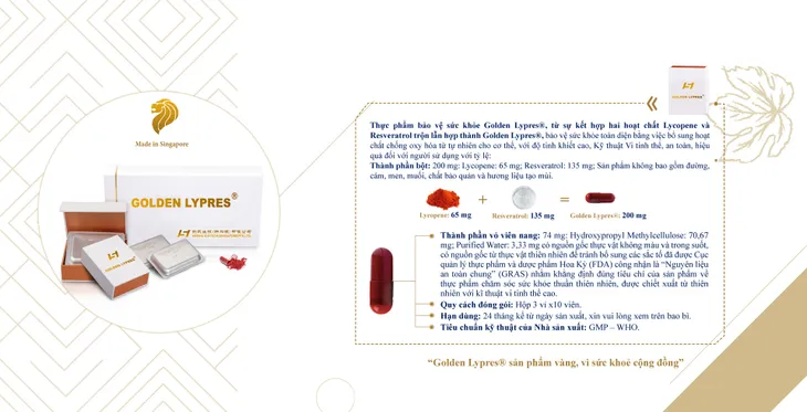 Golden Lypres® - sản phẩm vì sức khỏe cộng đồng - Ảnh 1. Golden Lypres® - sản phẩm vì sức khỏe cộng đồng - Ảnh 1.