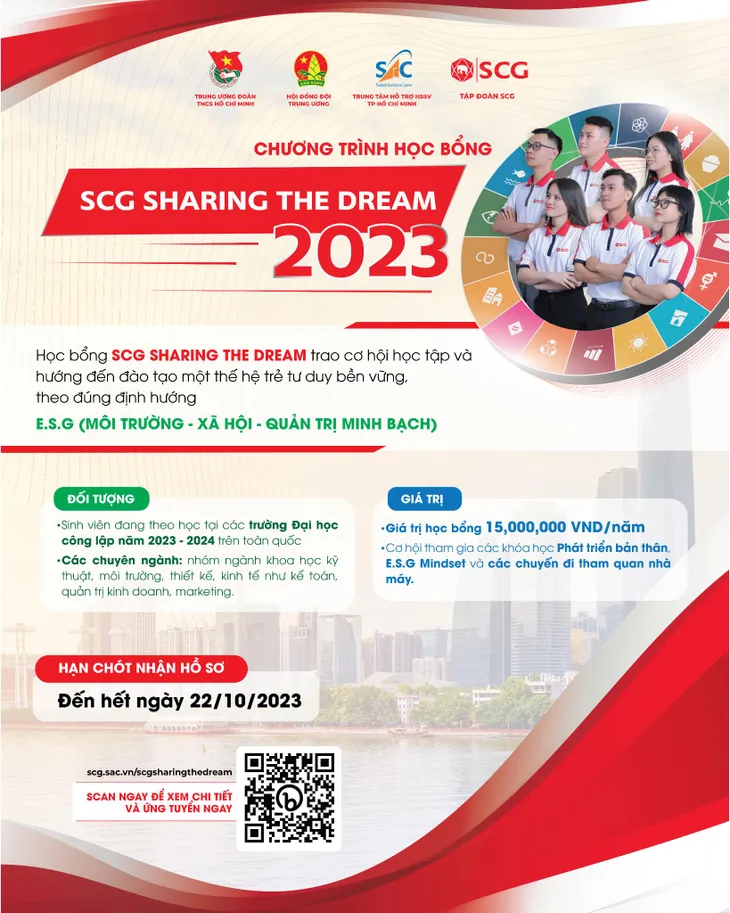 Phát động học bổng SCG Sharing The Dream 2023 với tổng giá trị 2,7 tỷ đồng - Ảnh 1. Phát động học bổng SCG Sharing The Dream 2023 với tổng giá trị 2,7 tỷ đồng - Ảnh 1.