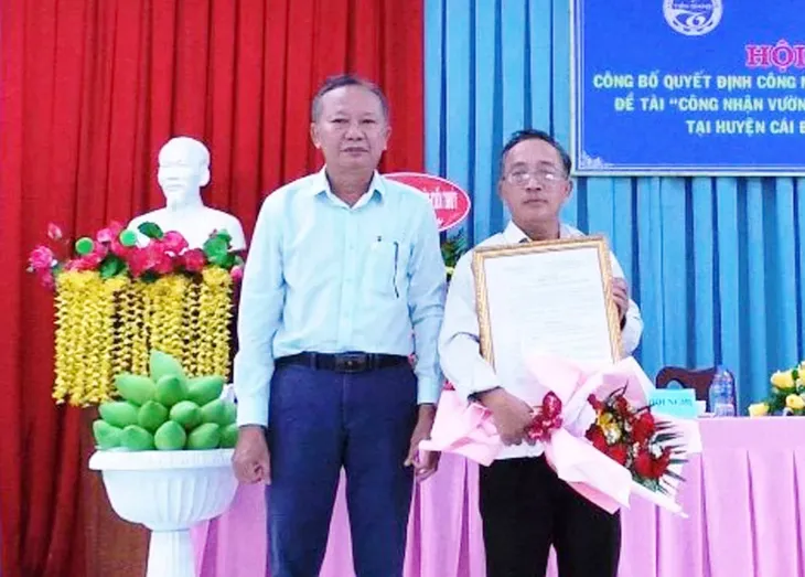 Tiền Giang: Công nhận vườn cây đầu dòng xoài cát Hòa Lộc - Ảnh 1. Tiền Giang: Công nhận vườn cây đầu dòng xoài cát Hòa Lộc - Ảnh 1.
