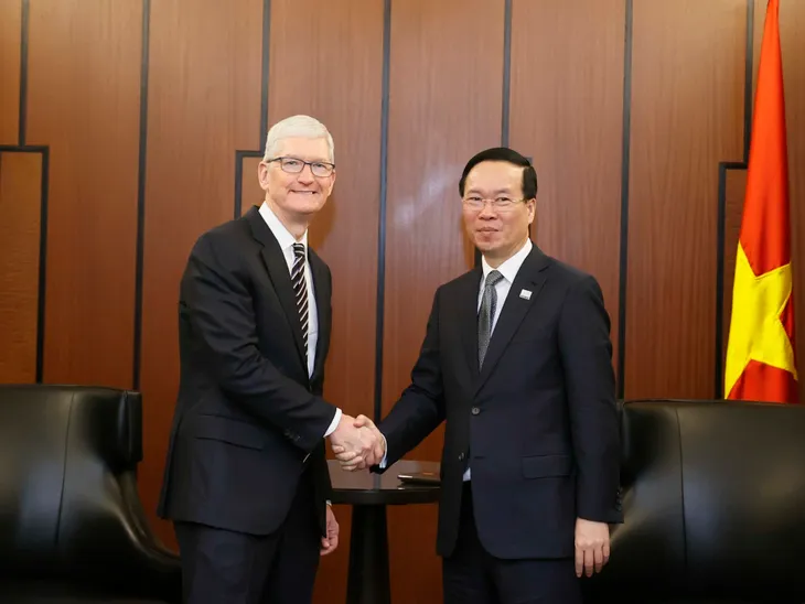 Chủ tịch nước Võ Văn Thưởng tiếp lãnh đạo Tập đoàn Apple - Ảnh 1. Chủ tịch nước Võ Văn Thưởng tiếp lãnh đạo Tập đoàn Apple - Ảnh 1.