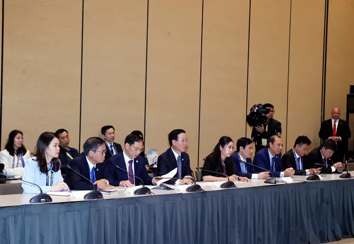 Chủ tịch nước Võ Văn Thưởng gặp gỡ, trao đổi với Liên minh Doanh nghiệp Hoa Kỳ - APEC - Ảnh 1. Chủ tịch nước Võ Văn Thưởng gặp gỡ, trao đổi với Liên minh Doanh nghiệp Hoa Kỳ - APEC - Ảnh 1.