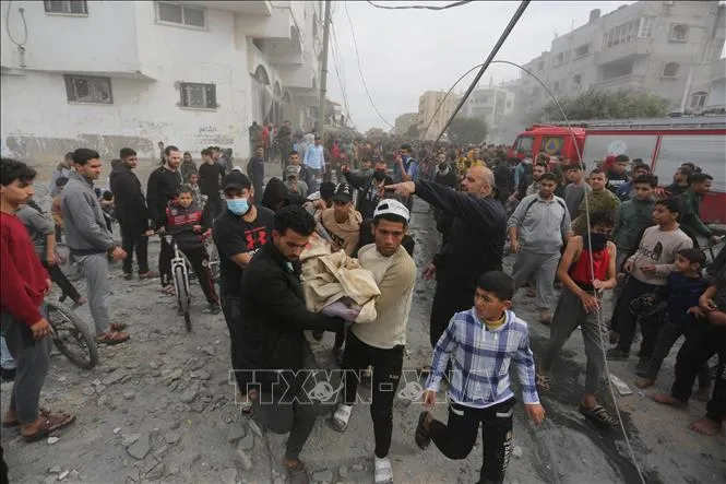 Thỏa thuận ngừng bắn có hiệu lực tại Gaza - Ảnh 1. Thỏa thuận ngừng bắn có hiệu lực tại Gaza - Ảnh 1.