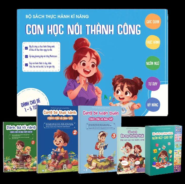 Bộ sách Con học nói thành công: Khám phá sứ mệnh phát triển ngôn ngữ của trẻ - Ảnh 1. Bộ sách Con học nói thành công: Khám phá sứ mệnh phát triển ngôn ngữ của trẻ - Ảnh 1.