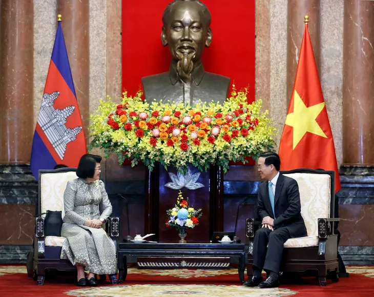 Chủ tịch nước Võ Văn Thưởng tiếp Chủ tịch Quốc hội Campuchia - Ảnh 2. Chủ tịch nước Võ Văn Thưởng tiếp Chủ tịch Quốc hội Campuchia - Ảnh 2.