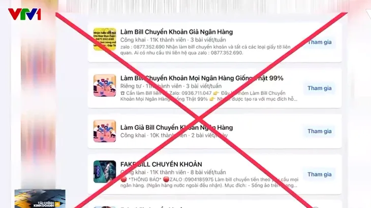 Tràn lan hội nhóm làm giả biên lai chuyển khoản ngân hàng - Ảnh 1. Tràn lan hội nhóm làm giả biên lai chuyển khoản ngân hàng - Ảnh 1.