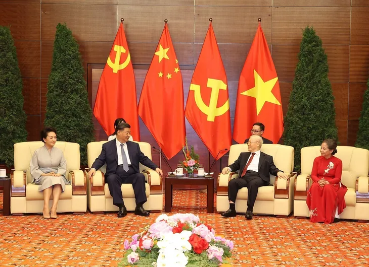 Tổng Bí thư Nguyễn Phú Trọng chia tay Tổng Bí thư, Chủ tịch nước Trung Quốc Tập Cận Bình - Ảnh 3. Tổng Bí thư Nguyễn Phú Trọng chia tay Tổng Bí thư, Chủ tịch nước Trung Quốc Tập Cận Bình - Ảnh 3.