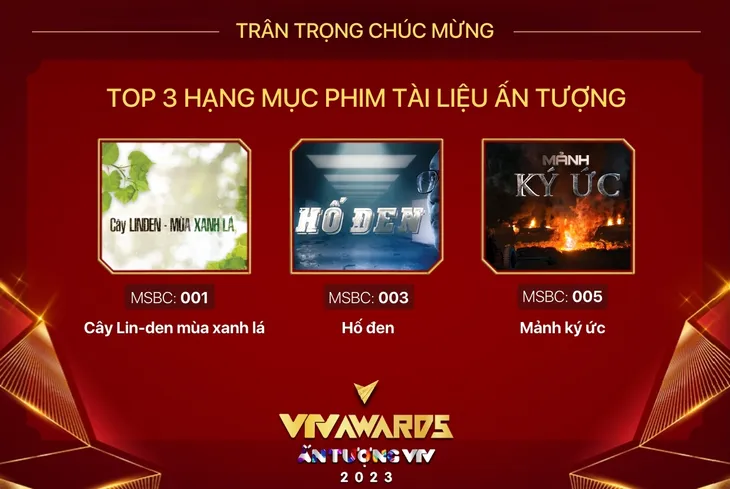 Lộ diện danh sách Top 3 của 8 hạng mục VTV Awards 2023 - Ảnh 1. Lộ diện danh sách Top 3 của 8 hạng mục VTV Awards 2023 - Ảnh 1.