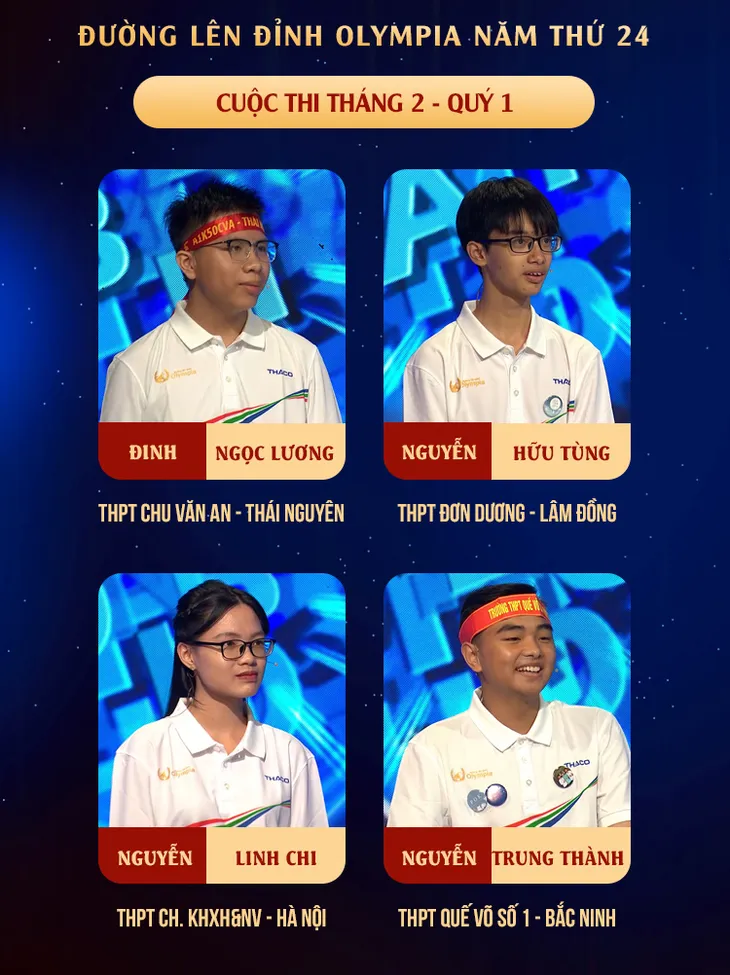 Đường lên đỉnh Olympia 24: Hữu Tùng chiến thắng thuyết phục cuộc thi tháng 2, Quý 1 - Ảnh 1. Đường lên đỉnh Olympia 24: Hữu Tùng chiến thắng thuyết phục cuộc thi tháng 2, Quý 1 - Ảnh 1.