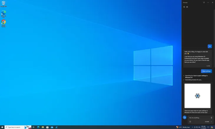 Microsoft đã tích hợp trợ lý Copilot cho Windows 10 - Ảnh 1. Microsoft đã tích hợp trợ lý Copilot cho Windows 10 - Ảnh 1.
