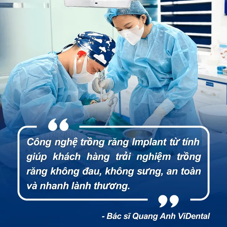 Nha khoa ViDental trồng răng bằng công nghệ từ tính, không khoan xương - Ảnh 1. Nha khoa ViDental trồng răng bằng công nghệ từ tính, không khoan xương - Ảnh 1.