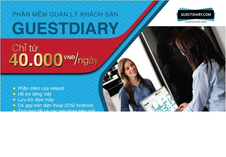 Hơn hẳn một phần mềm quản lý khách sạn, GuestDiary hỗ trợ kinh doanh hoàn toàn tự động - Ảnh 1. Hơn hẳn một phần mềm quản lý khách sạn, GuestDiary hỗ trợ kinh doanh hoàn toàn tự động - Ảnh 1.