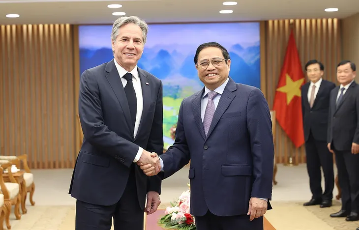 Thủ tướng Phạm Minh Chính tiếp Ngoại trưởng Mỹ Antony Blinken - Ảnh 1. Thủ tướng Phạm Minh Chính tiếp Ngoại trưởng Mỹ Antony Blinken - Ảnh 1.