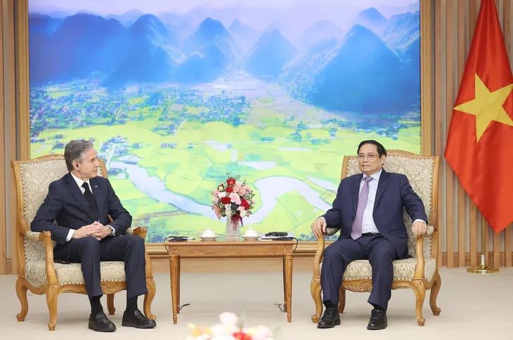 Thủ tướng Phạm Minh Chính tiếp Ngoại trưởng Mỹ Antony Blinken - Ảnh 2. Thủ tướng Phạm Minh Chính tiếp Ngoại trưởng Mỹ Antony Blinken - Ảnh 2.