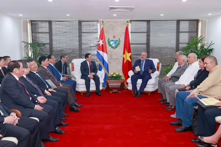 Chủ tịch Quốc hội Vương Đình Huệ hội kiến Thủ tướng Cuba - Ảnh 2. Chủ tịch Quốc hội Vương Đình Huệ hội kiến Thủ tướng Cuba - Ảnh 2.