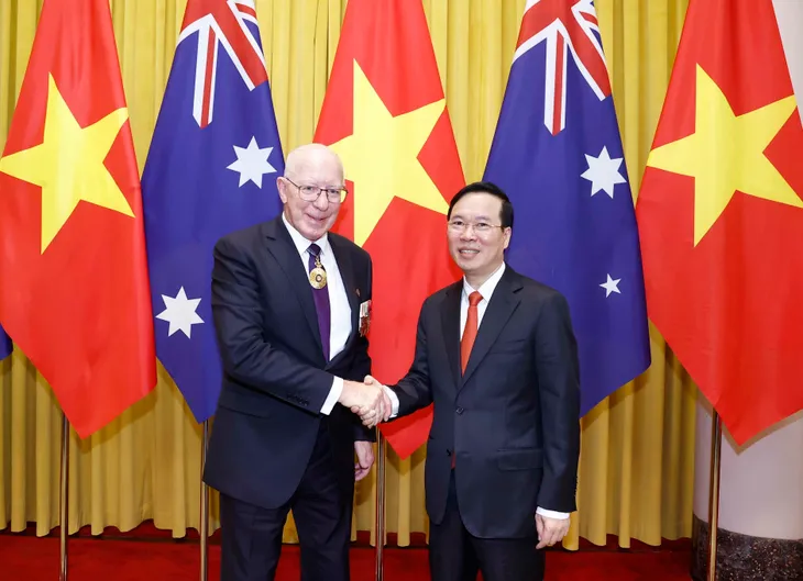 Chủ tịch nước Võ Văn Thưởng chủ trì Lễ đón chính thức Toàn quyền Australia - Ảnh 5. Chủ tịch nước Võ Văn Thưởng chủ trì Lễ đón chính thức Toàn quyền Australia - Ảnh 5.