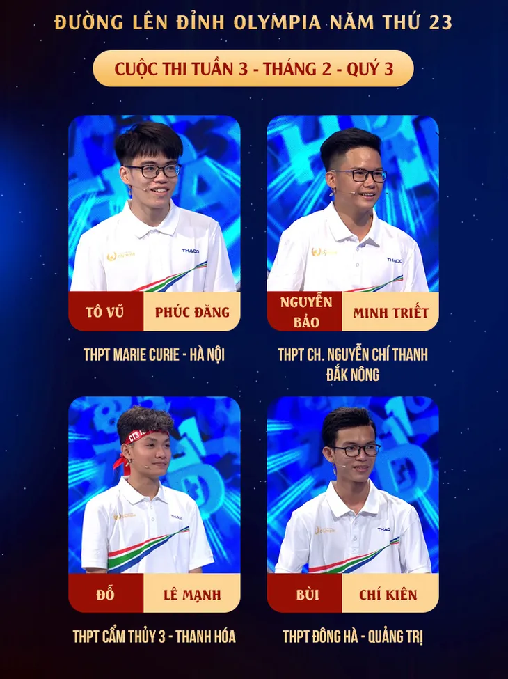 Đường lên đỉnh Olympia 23: Nam sinh Hà Nội có chiến thắng thuyết phục - Ảnh 1. Đường lên đỉnh Olympia 23: Nam sinh Hà Nội có chiến thắng thuyết phục - Ảnh 1.