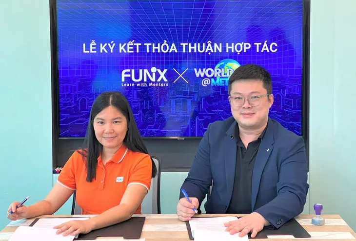 Học viên có cơ hội trải nghiệm mô hình trường học ảo trên vũ trụ ảo - Ảnh 1. Học viên có cơ hội trải nghiệm mô hình trường học ảo trên vũ trụ ảo - Ảnh 1.