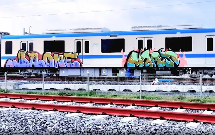 Sẽ xử lý hình sự hành vi vẽ bậy lên metro nếu đủ căn cứ - Ảnh 2. Sẽ xử lý hình sự hành vi vẽ bậy lên metro nếu đủ căn cứ - Ảnh 2.