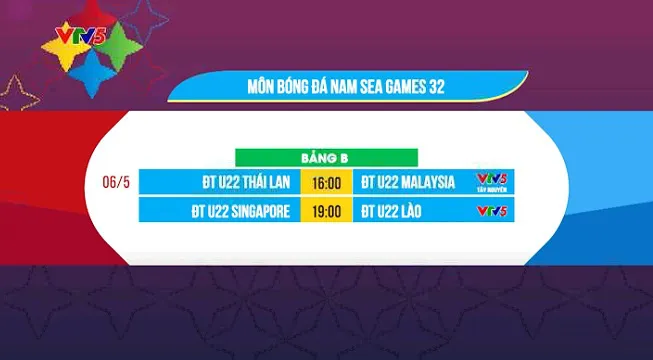 Lịch thi đấu và trực tiếp bóng đá nam SEA Games 32 hôm nay (06/5): Tâm điểm U22 Thái Lan - U22 Malaysia - Ảnh 1. Lịch thi đấu và trực tiếp bóng đá nam SEA Games 32 hôm nay (06/5): Tâm điểm U22 Thái Lan - U22 Malaysia - Ảnh 1.