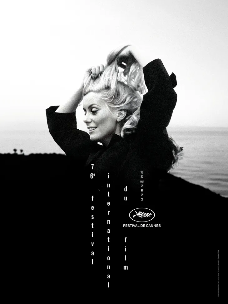 Poster của Cannes 2023 mang hình ảnh biểu tượng điện ảnh Pháp Catherine Deneuve - Ảnh 1. Poster của Cannes 2023 mang hình ảnh biểu tượng điện ảnh Pháp Catherine Deneuve - Ảnh 1.