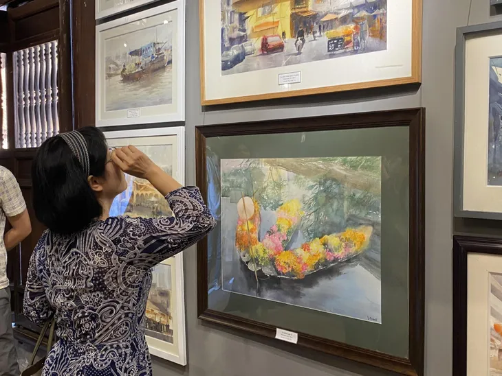 Chiêm ngưỡng cảnh sắc phương Nam qua các tác phẩm tại triển lãm tranh màu nước - Ảnh 13. Chiêm ngưỡng cảnh sắc phương Nam qua các tác phẩm tại triển lãm tranh màu nước - Ảnh 13.