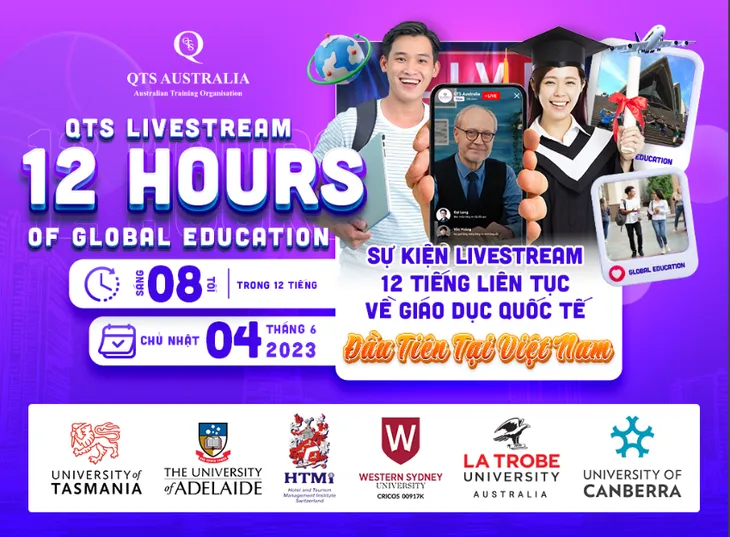 QTS Australia kết hợp cùng đại học quốc tế tại sự kiện giáo dục trực tuyến quy mô hàng đầu Việt Nam - Ảnh 1. QTS Australia kết hợp cùng đại học quốc tế tại sự kiện giáo dục trực tuyến quy mô hàng đầu Việt Nam - Ảnh 1.