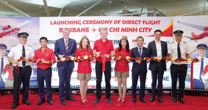 Khai trương đường bay thẳng đầu tiên kết nối TP Hồ Chí Minh với Brisbane (Úc) - Ảnh 5. Khai trương đường bay thẳng đầu tiên kết nối TP Hồ Chí Minh với Brisbane (Úc) - Ảnh 5.