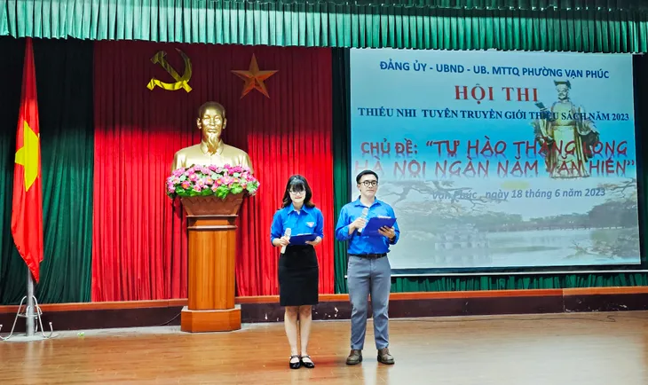 Sôi nổi Hội thi Thiếu nhi tuyên truyền giới thiệu sách hè tại phường Vạn Phúc - Ảnh 8. Sôi nổi Hội thi Thiếu nhi tuyên truyền giới thiệu sách hè tại phường Vạn Phúc - Ảnh 8.