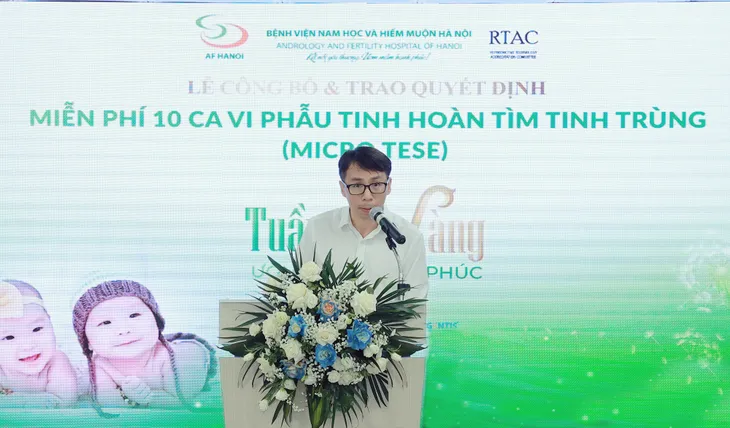 Hỗ trợ thụ tinh trong ống nghiệm miễn phí cho 11 cặp vợ chồng hiếm muộn - Ảnh 1. Hỗ trợ thụ tinh trong ống nghiệm miễn phí cho 11 cặp vợ chồng hiếm muộn - Ảnh 1.