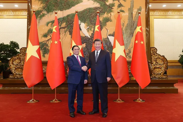 Thủ tướng Phạm Minh Chính hội kiến Tổng Bí thư, Chủ tịch Trung Quốc Tập Cận Bình - Ảnh 2. Thủ tướng Phạm Minh Chính hội kiến Tổng Bí thư, Chủ tịch Trung Quốc Tập Cận Bình - Ảnh 2.