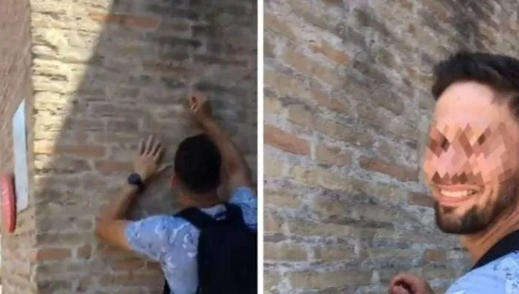 Italy truy tìm và trừng phạt du khách vẽ bậy lên bức tường Đấu trường La Mã - Ảnh 2. Italy truy tìm và trừng phạt du khách vẽ bậy lên bức tường Đấu trường La Mã - Ảnh 2.