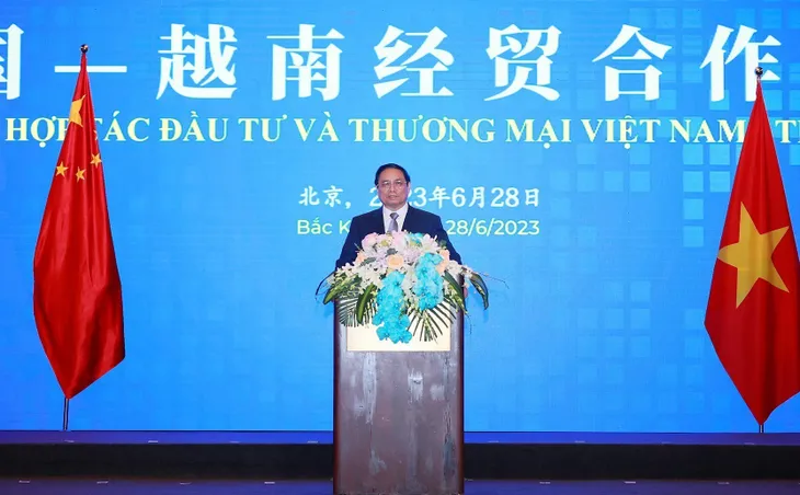 Thủ tướng Phạm Minh Chính dự Diễn đàn Hợp tác đầu tư và Thương mại Việt Nam - Trung Quốc - Ảnh 1. Thủ tướng Phạm Minh Chính dự Diễn đàn Hợp tác đầu tư và Thương mại Việt Nam - Trung Quốc - Ảnh 1.