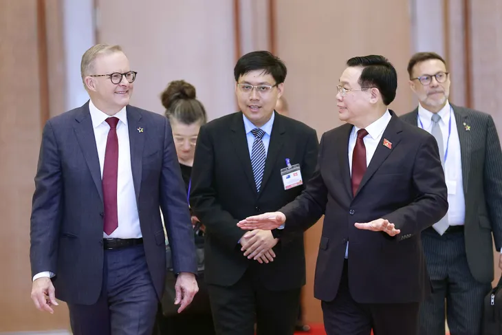 Chủ tịch Quốc hội Vương Đình Huệ hội kiến Thủ tướng Australia Anthony Albanese - Ảnh 1. Chủ tịch Quốc hội Vương Đình Huệ hội kiến Thủ tướng Australia Anthony Albanese - Ảnh 1.