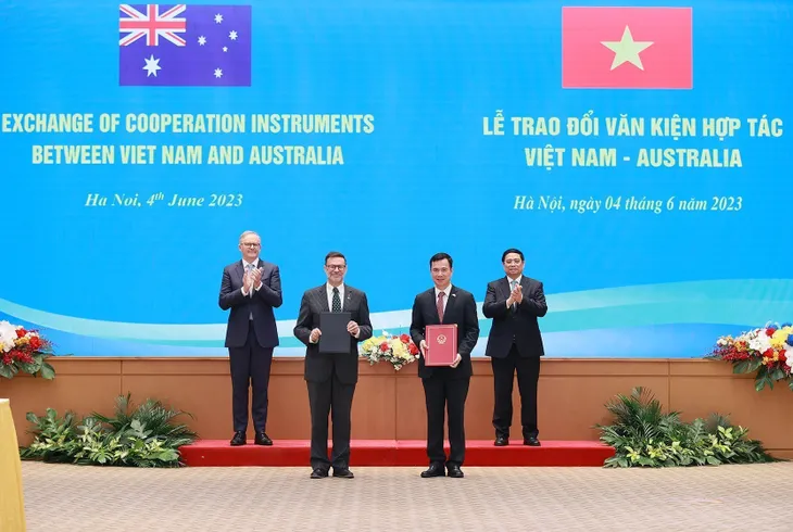 Thủ tướng Phạm Minh Chính và Thủ tướng Australia thông báo kết quả hội đàm - Ảnh 5. Thủ tướng Phạm Minh Chính và Thủ tướng Australia thông báo kết quả hội đàm - Ảnh 5.
