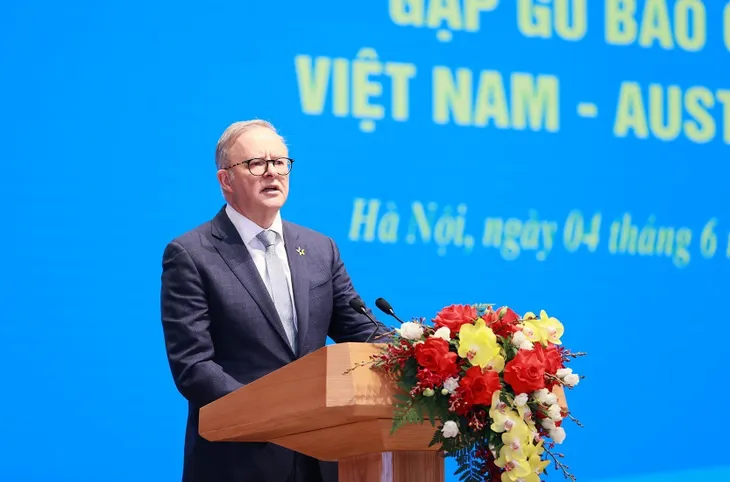 Thủ tướng Phạm Minh Chính và Thủ tướng Australia thông báo kết quả hội đàm - Ảnh 3. Thủ tướng Phạm Minh Chính và Thủ tướng Australia thông báo kết quả hội đàm - Ảnh 3.
