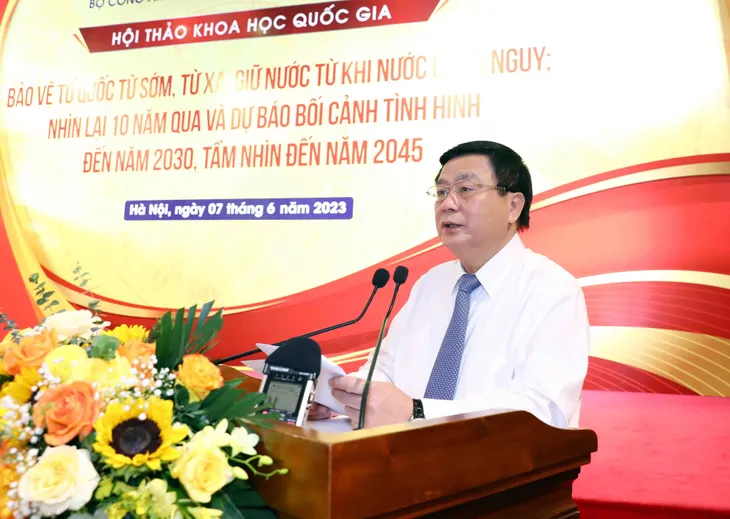 Bộ trưởng Bộ Công an Tô Lâm: Sức mạnh bảo vệ Tổ quốc là sức mạnh tổng hợp - Ảnh 1. Bộ trưởng Bộ Công an Tô Lâm: Sức mạnh bảo vệ Tổ quốc là sức mạnh tổng hợp - Ảnh 1.