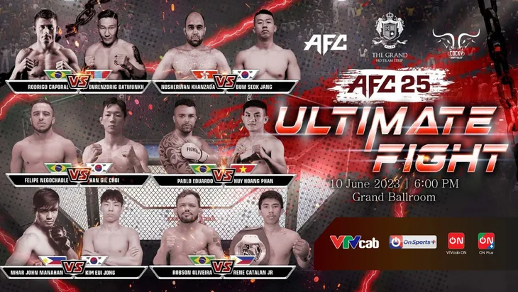 MMA AFC 25 trực tiếp duy nhất trên kênh ON Sports+/ VTVcab ngày 10/6 - Ảnh 1. MMA AFC 25 trực tiếp duy nhất trên kênh ON Sports+/ VTVcab ngày 10/6 - Ảnh 1.