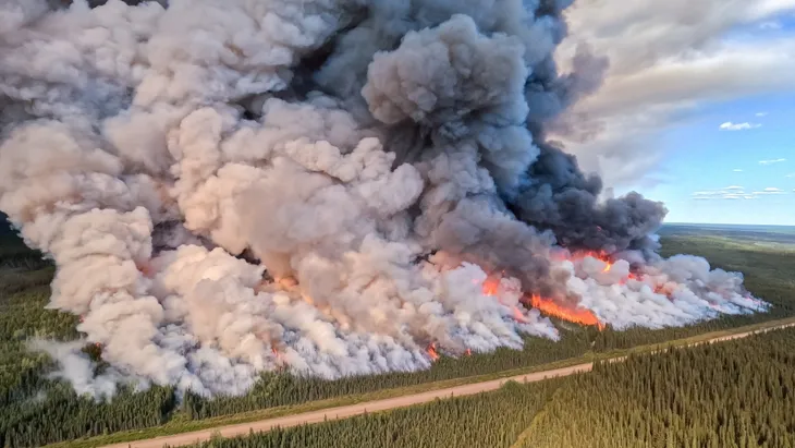 Gần 600 vụ cháy rừng “ngoài tầm kiểm soát” ở Canada - Ảnh 1. Gần 600 vụ cháy rừng “ngoài tầm kiểm soát” ở Canada - Ảnh 1.