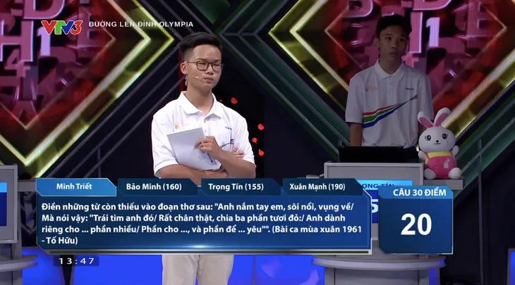 Đường lên đỉnh Olympia: Nam sinh Thanh Hóa bật khóc giây phút giành được cầu truyền hình chung kết năm - Ảnh 8. Đường lên đỉnh Olympia: Nam sinh Thanh Hóa bật khóc giây phút giành được cầu truyền hình chung kết năm - Ảnh 8.