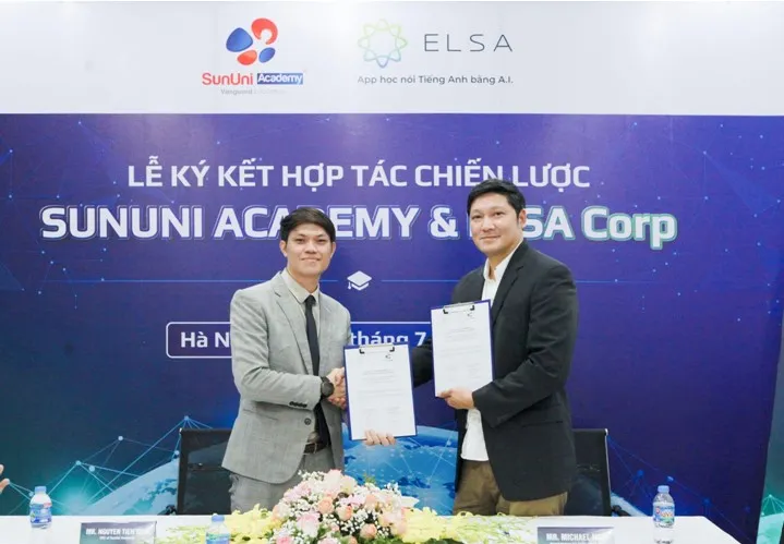 SunUni Academy và ELSA hợp tác đưa AI vào đào tạo tiếng Anh - Ảnh 1. SunUni Academy và ELSA hợp tác đưa AI vào đào tạo tiếng Anh - Ảnh 1.