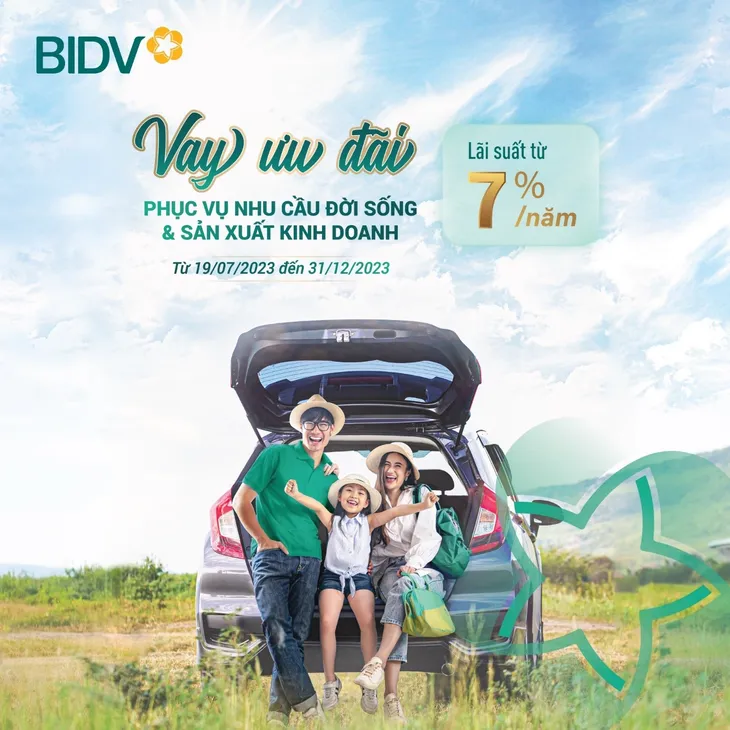 Vay vốn lãi suất hấp dẫn chỉ từ 7%/năm tại BIDV dành cho cá nhân - Ảnh 1. Vay vốn lãi suất hấp dẫn chỉ từ 7%/năm tại BIDV dành cho cá nhân - Ảnh 1.