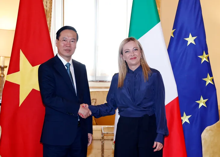 Chủ tịch nước Võ Văn Thưởng gặp Thủ tướng Italy Giorgia Meloni - Ảnh 3. Chủ tịch nước Võ Văn Thưởng gặp Thủ tướng Italy Giorgia Meloni - Ảnh 3.