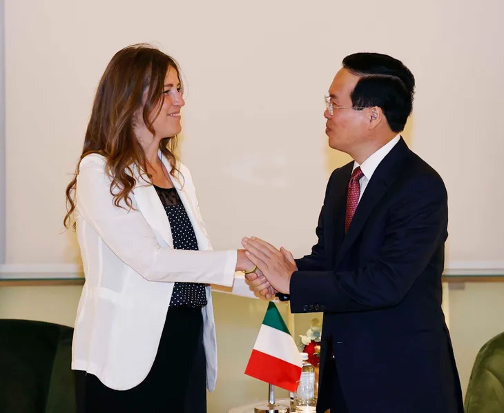 Chủ tịch nước Võ Văn Thưởng tiếp lãnh đạo các chính đảng tại Italy - Ảnh 1. Chủ tịch nước Võ Văn Thưởng tiếp lãnh đạo các chính đảng tại Italy - Ảnh 1.