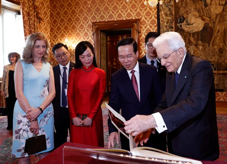 Tổng thống Italy chủ trì lễ tiễn chính thức Chủ tịch nước Võ Văn Thưởng và Phu nhân - Ảnh 3. Tổng thống Italy chủ trì lễ tiễn chính thức Chủ tịch nước Võ Văn Thưởng và Phu nhân - Ảnh 3.