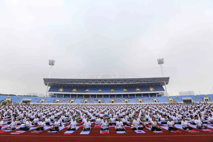 Xác lập kỷ lục Việt Nam về trình diễn Yoga - Ảnh 1.