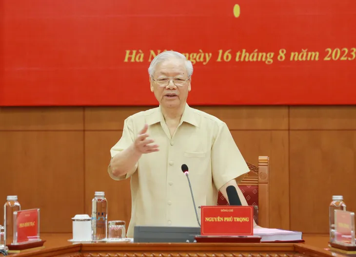 Tổng Bí thư: Công tác phòng, chống tham nhũng, tiêu cực không chịu bất cứ sức ép nào - Ảnh 1. Tổng Bí thư: Công tác phòng, chống tham nhũng, tiêu cực không chịu bất cứ sức ép nào - Ảnh 1.