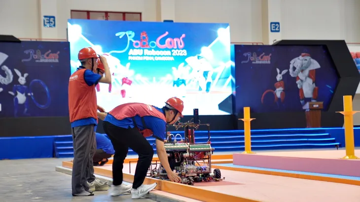Đội tuyển Việt Nam dẫn đầu thành tích thử sân tại ABU Robocon 2023 - Ảnh 3. Đội tuyển Việt Nam dẫn đầu thành tích thử sân tại ABU Robocon 2023 - Ảnh 3.